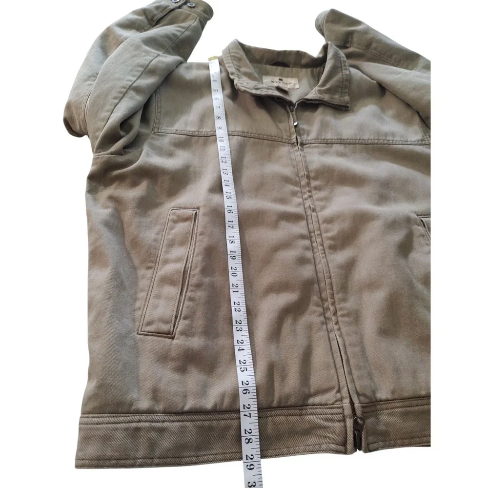 Woolrich Duck Canvas Jacket Sherpa Lined Dark Wheat Pockets Mens‎ Extra Large